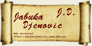 Jabuka Đenović vizit kartica
